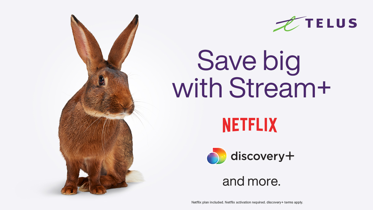 Save big with TELUS Stream+. NETFLIX, discovery+, Apple TV+ and TELUS TV+ for just $25/mo.